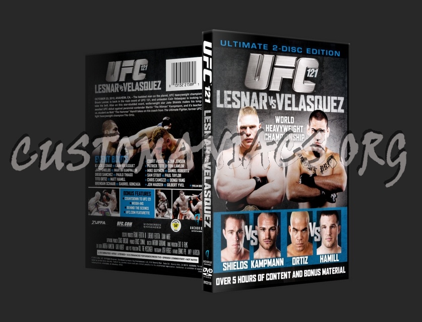 UFC 121 Lesnar vs Velasquez dvd cover