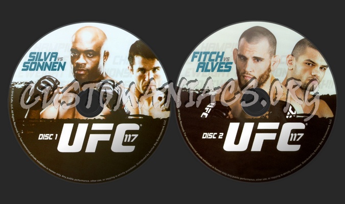 UFC 117 Silva vs. Sonnen dvd label