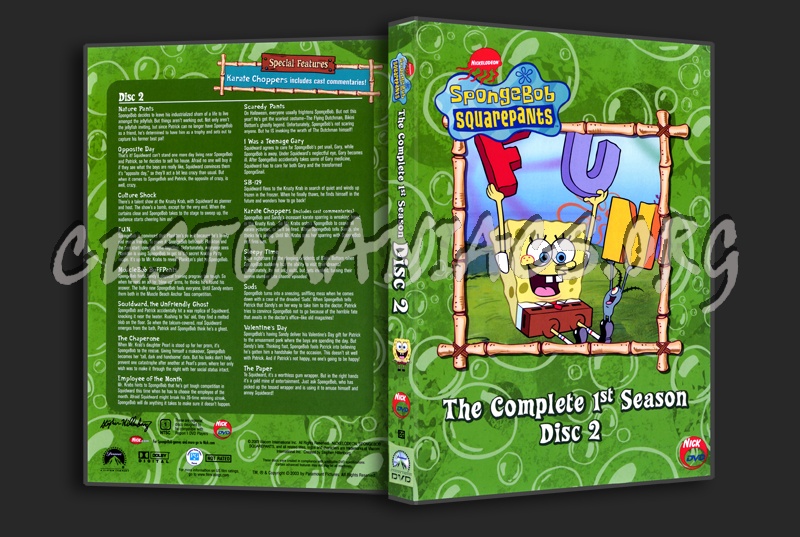 Spongebob  Squarepants Season 1 Disc 2 dvd cover