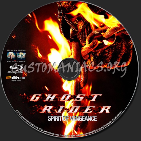 Ghost Rider 2: Spirit Of Vengeance blu-ray label