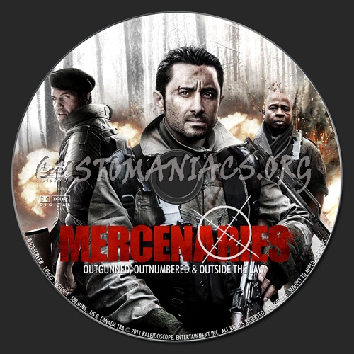 Mercenaries dvd label