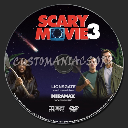 Scary Movie 3 dvd label