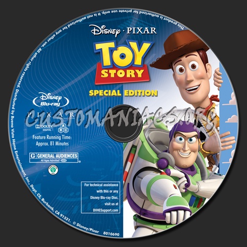 Toy Story blu-ray label