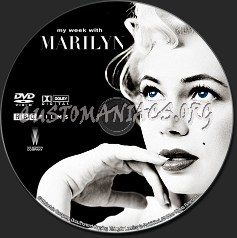 My Week With Marilyn dvd label