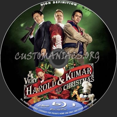 A Very Harold And Kumar Christmas blu-ray label