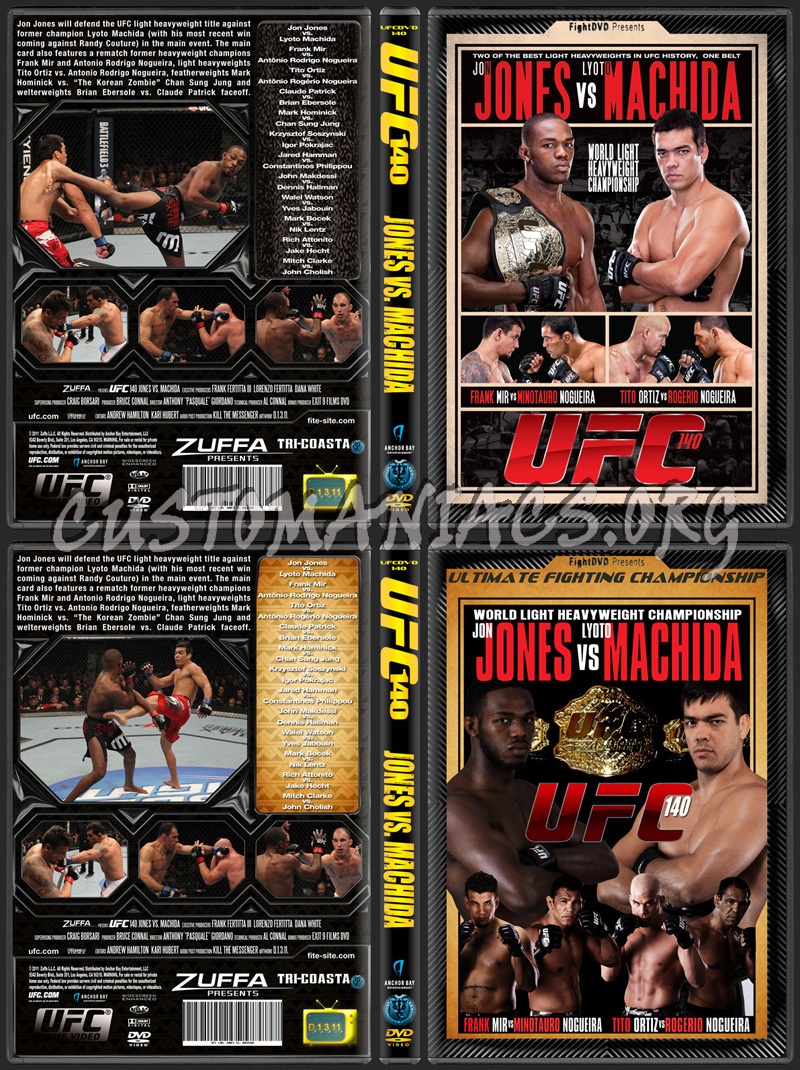 UFC 140 Jones vs Machida dvd cover