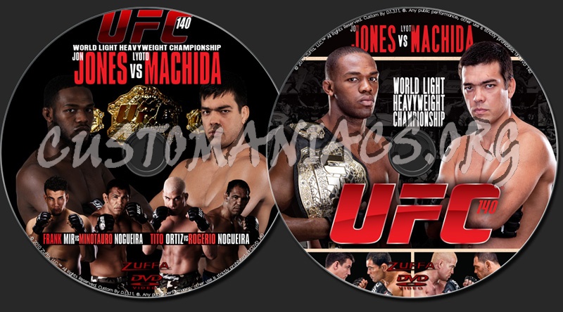 UFC 140 Jones vs Machida dvd label