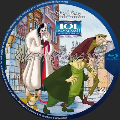 101 Dalmatians II Patch's London Adventure blu-ray label