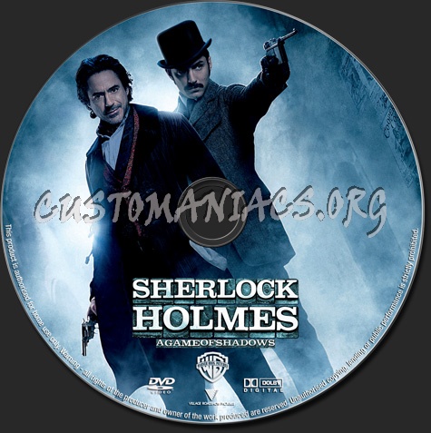 Sherlock Holmes A Game of Shadows dvd label