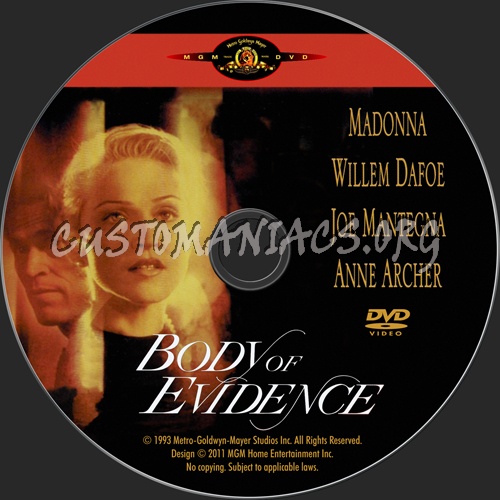 Body Of Evidence dvd label