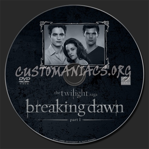 The Twilight Saga - Breaking Dawn Part 1 dvd label