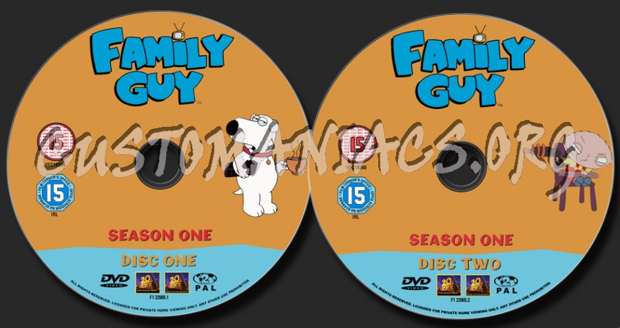 Family Guy Season 1 dvd label