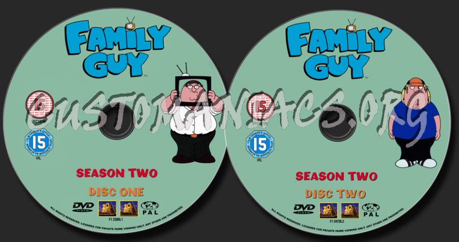 Family Guy Season 2 dvd label
