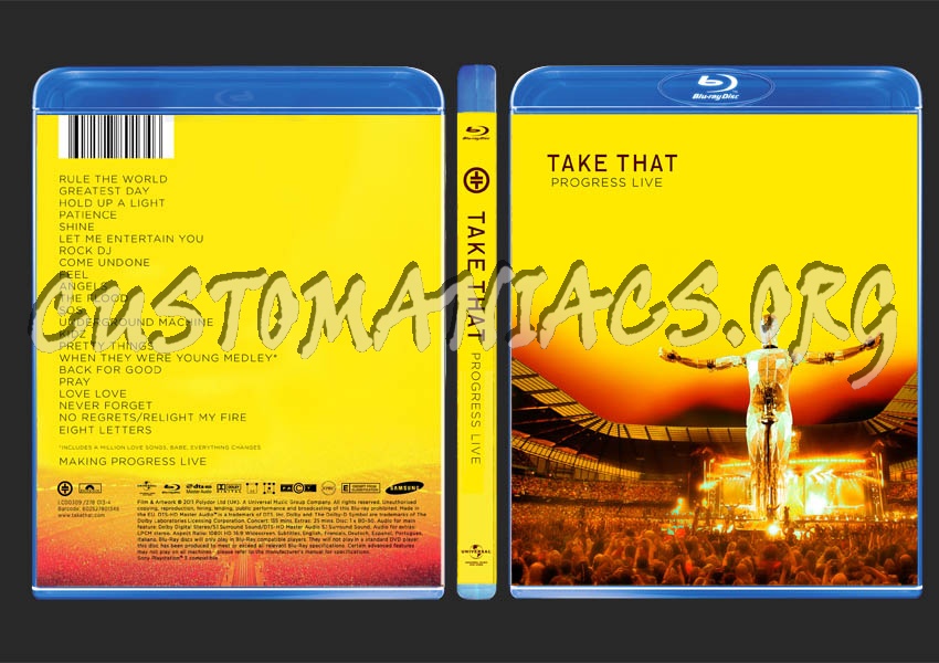 Take That Progress Live blu-ray cover