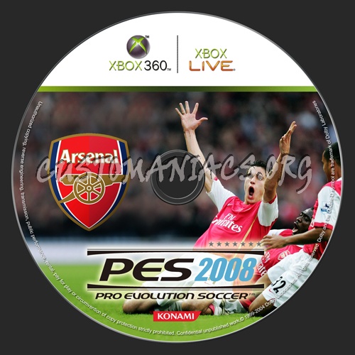 PES 2008 - Arsenal dvd label