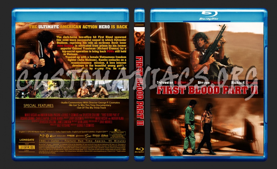 First Blood Part 2 blu-ray cover