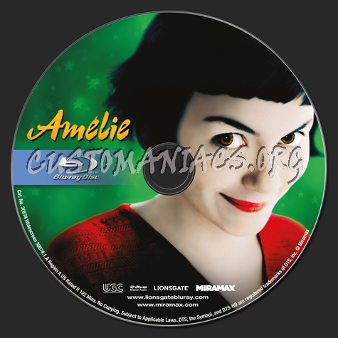 Amelie blu-ray label