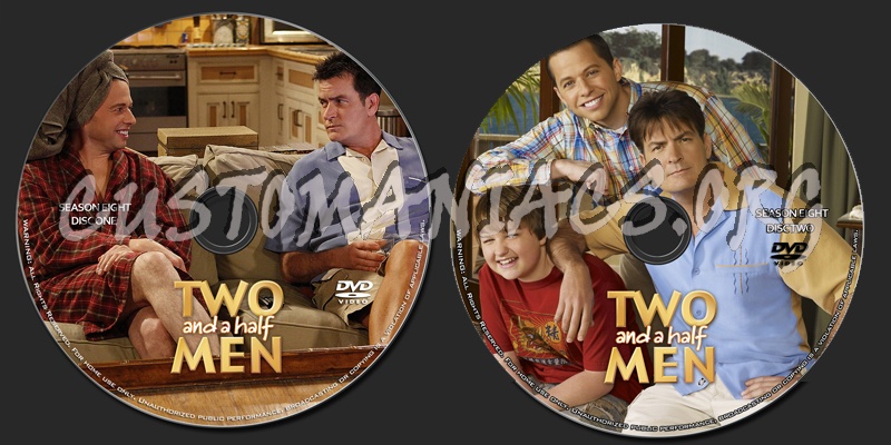 Two and a Half Men Season 8 dvd label