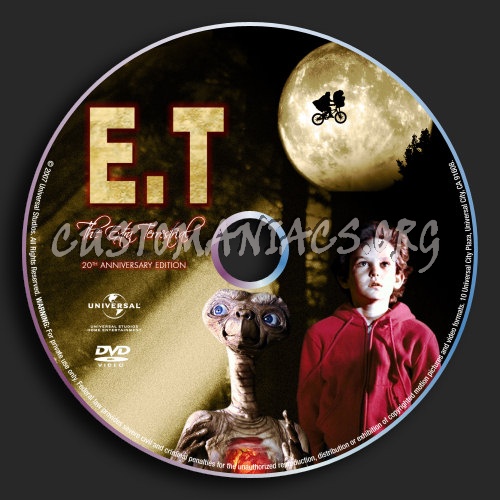 E.T.: The Extra-Terrestrial : 20th Anniversary dvd label