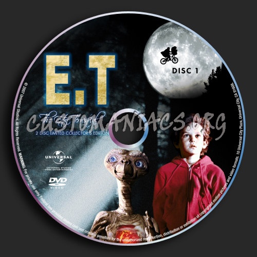E.T.: The Extra-Terrestrial 2 Disc Collectors dvd label