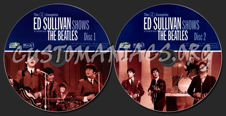 The 4 Complete Ed Sullivan Shows starring The Beatles dvd label