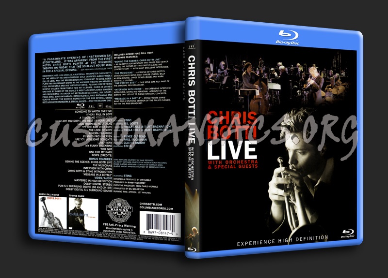 Chris Botti Live with Orchestra and Special Guests blu-ray cover