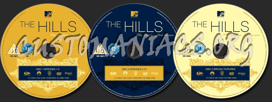 The Hills Season 1 dvd label