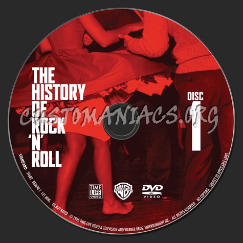 The History of Rock 'N Roll Volume 1 dvd label