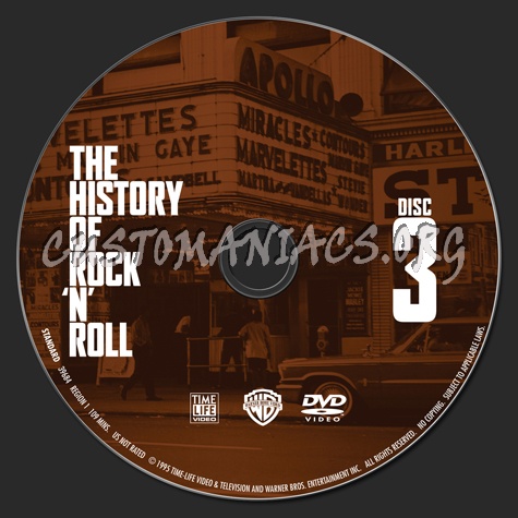 The History of Rock 'N Roll Volume 3 dvd label