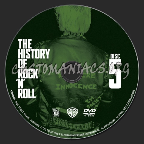 The History of Rock 'N Roll Volume 5 dvd label
