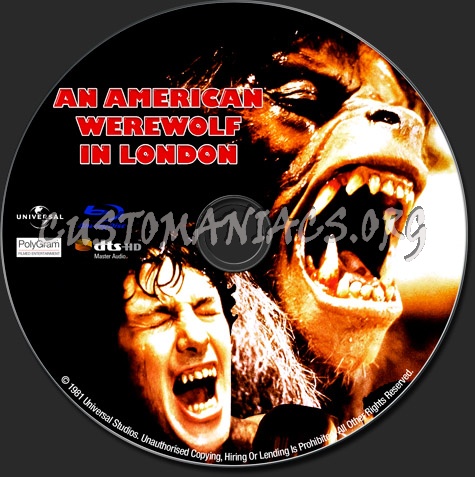 An American Werewolf In London blu-ray label