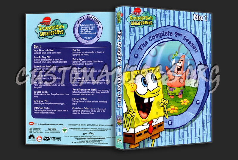 Spongebob Squarepants Season 2 Disc 1 dvd cover