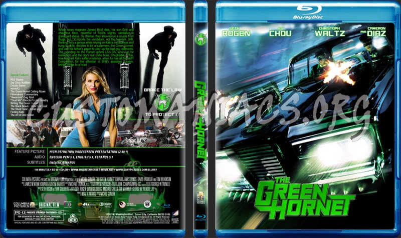 The Green Hornet blu-ray cover