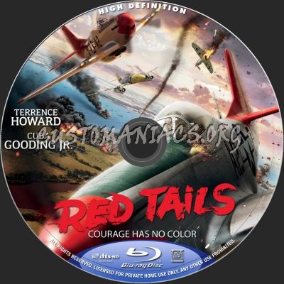 Red Tails blu-ray label