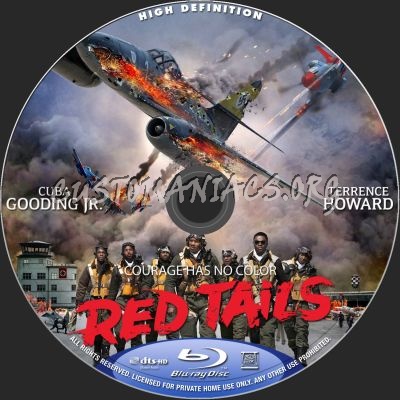 Red Tails blu-ray label