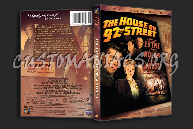 The House on 92nd Street dvd cover