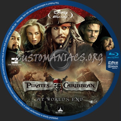 Pirates Of The Caribbean Collection blu-ray label