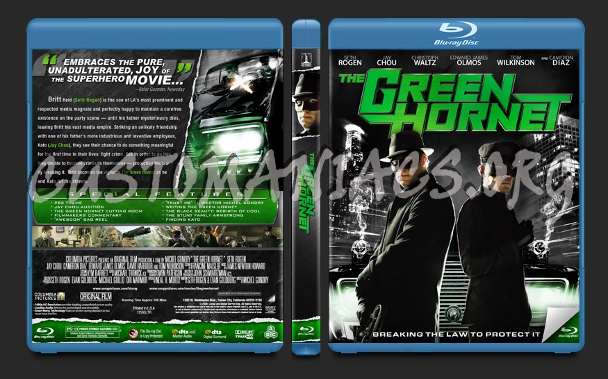 The Green Hornet blu-ray cover