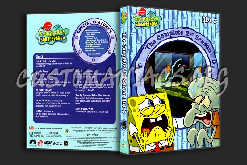 Spongebob Squarepants Season 2 Disc 3 Dvd Cover Dvd Covers Labels By Customaniacs Id 230 Free Download Highres Dvd Cover