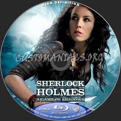 Sherlock Holmes: A Game Of Shadows blu-ray label