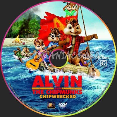 Alvin and the Chipmunks Chipwrecked dvd label