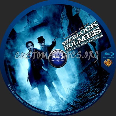 Sherlock Holmes -A Game of Shadows blu-ray label