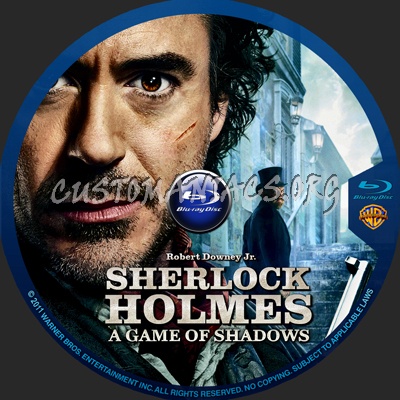 Sherlock Holmes -A Game of Shadows blu-ray label