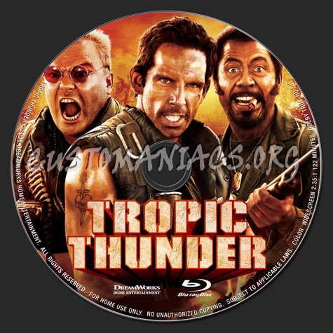 Tropic Thunder blu-ray label