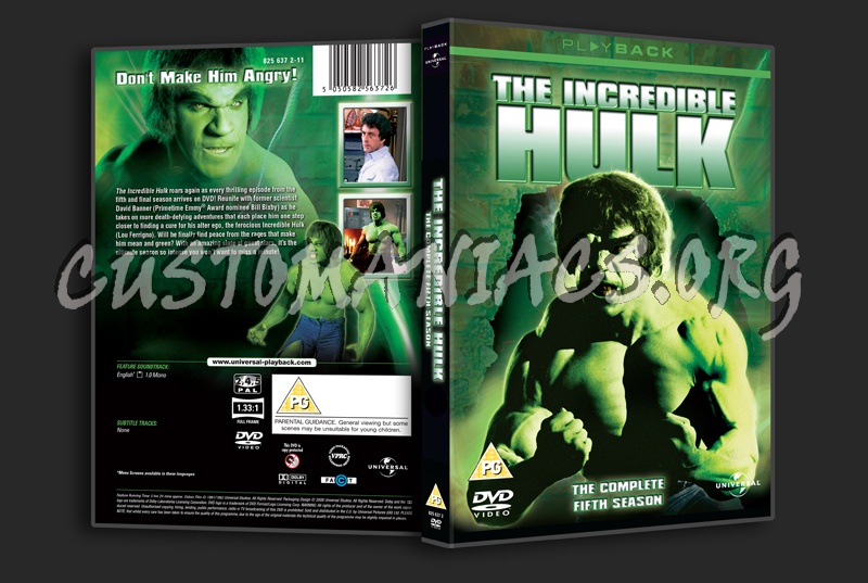 The Incredible Hulk Season 5 dvd cover