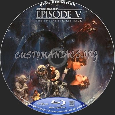 Star Wars - The Empire Strikes Back blu-ray label