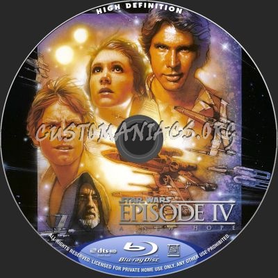 Star Wars - A New Hope blu-ray label