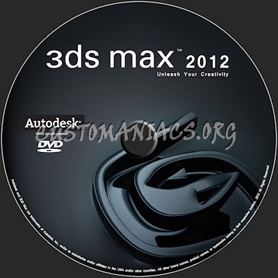 Autodesk 3D Studio Max 2012 dvd label