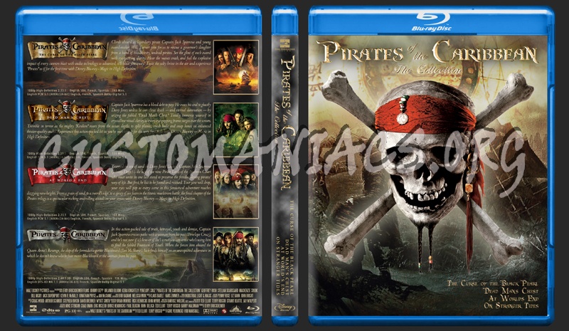 Pirates of the Caribbean Collection blu-ray cover
