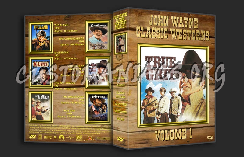 John Wayne Classic Westerns - Volume 1 dvd cover